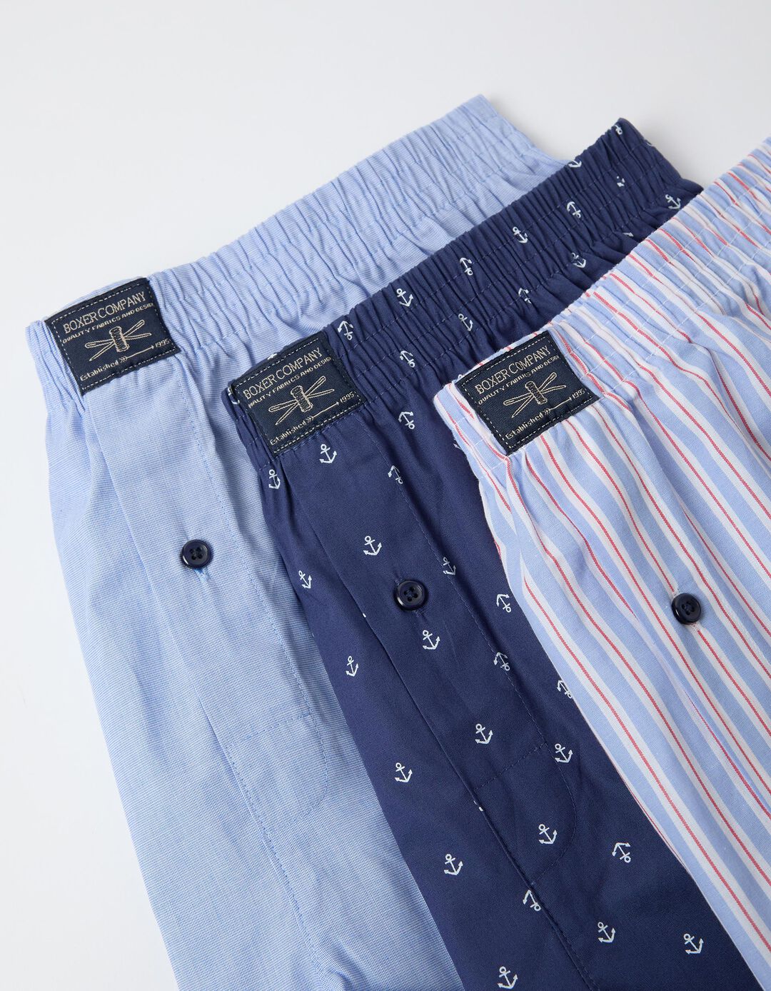 Pack 3 Boxers, Homem, Azul