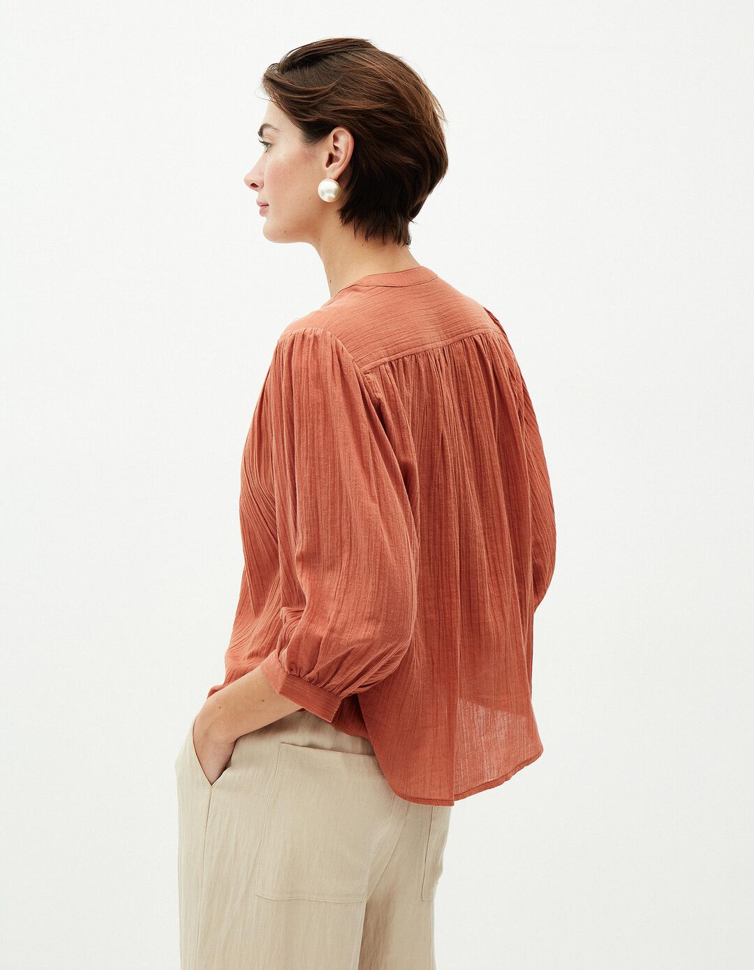Blusa, Mulher, Laranja Escuro
