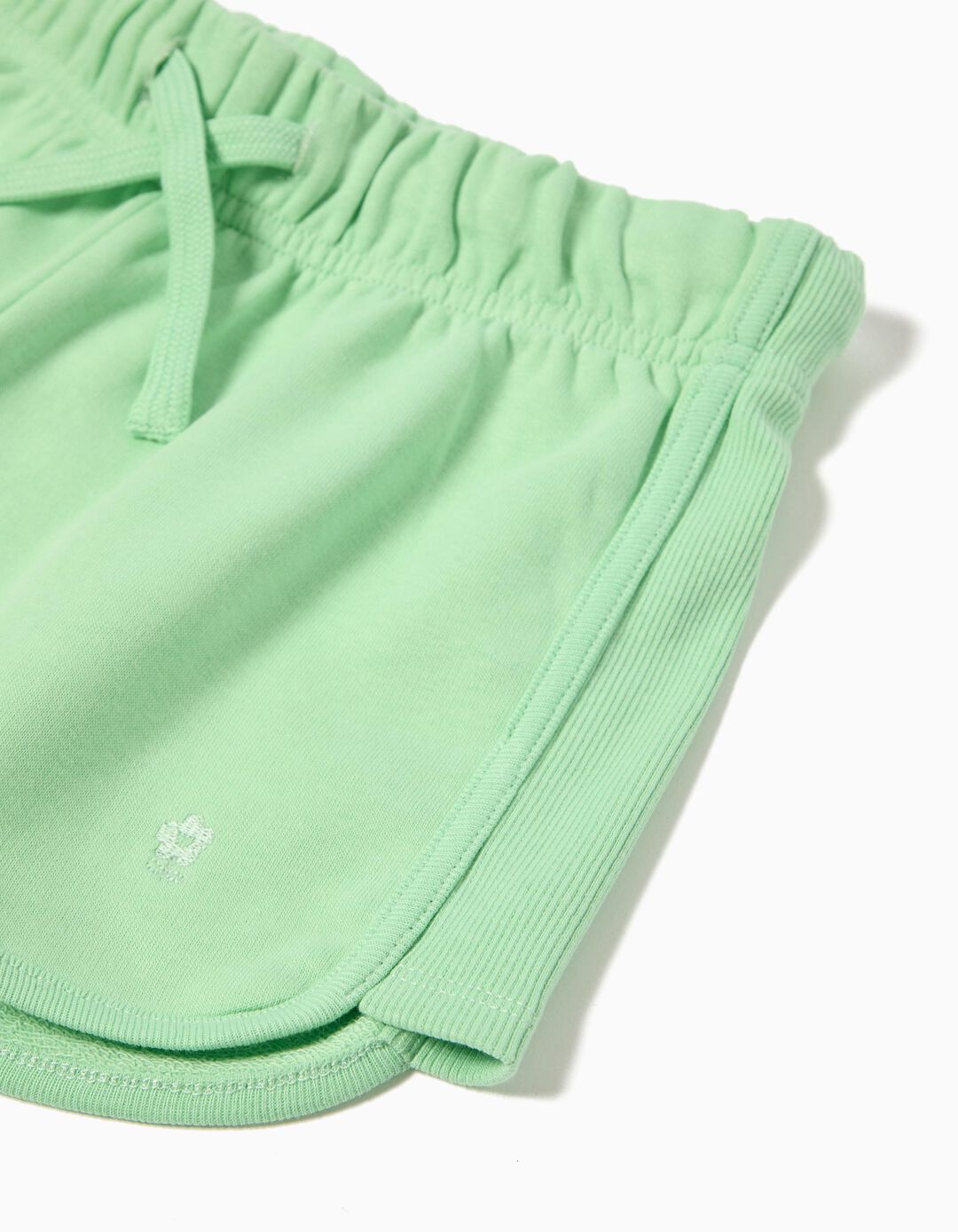 Calções Fleece, Menina, Verde Claro