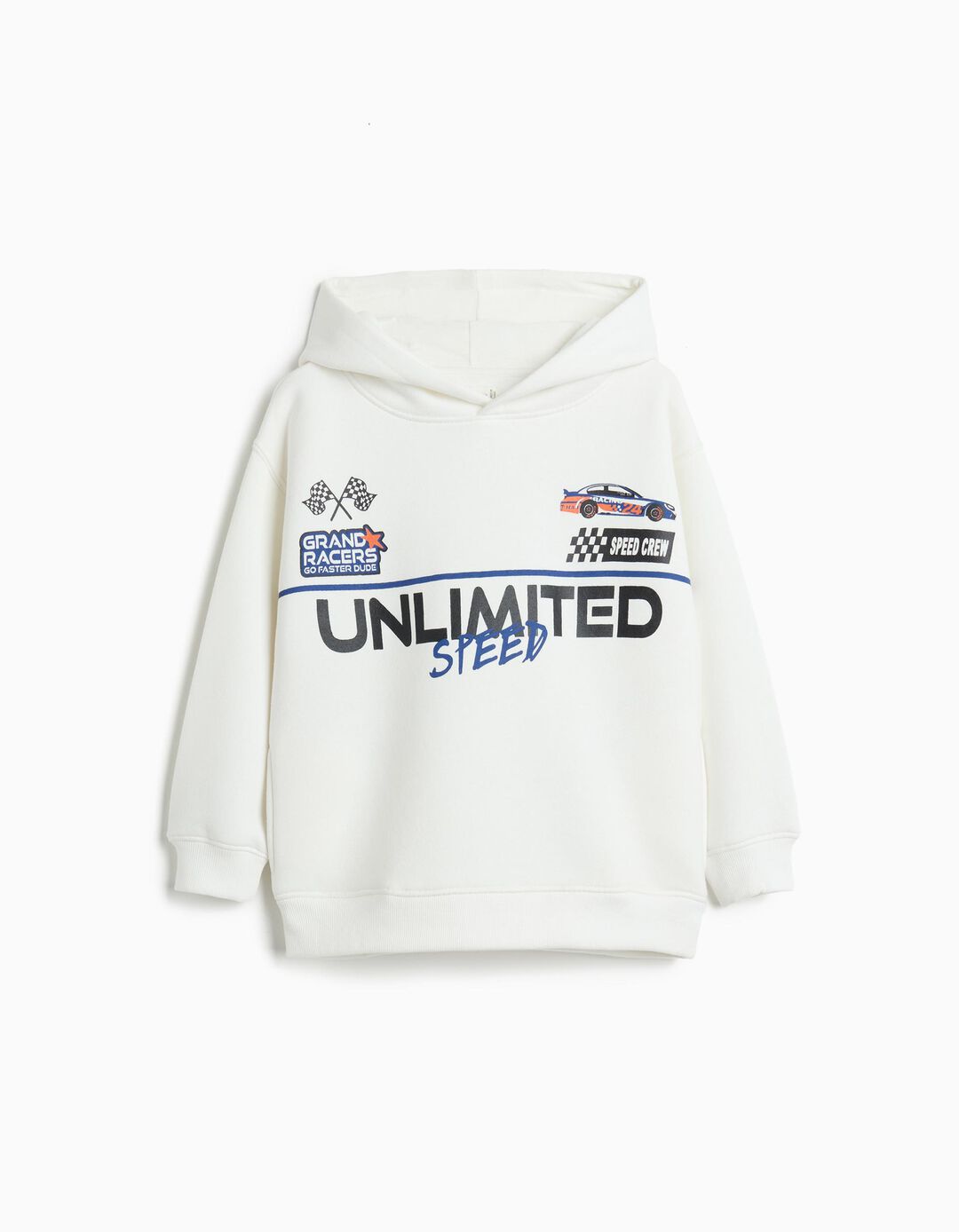 Sweatshirt com Capuz, Menino, Branco