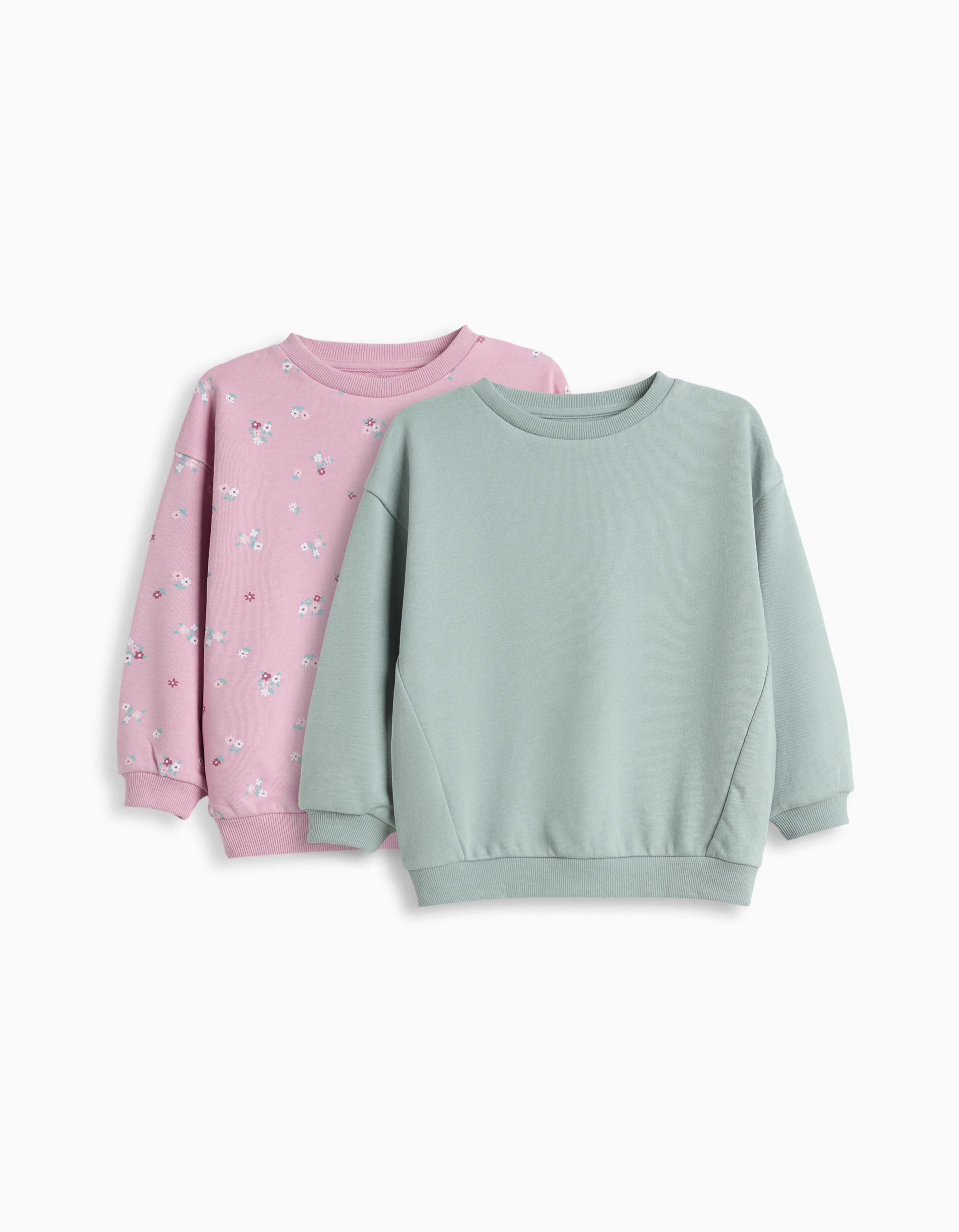 Comprar Online Pack 2 Sweatshirts De Felpa, Menina, Rosa Claro