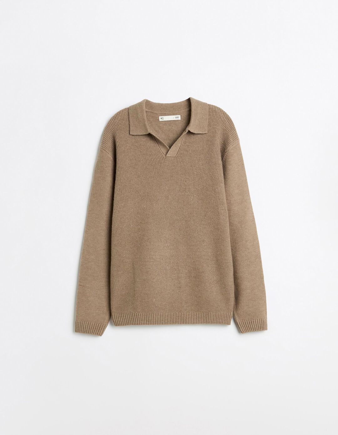 Polo de Malha, Homem, Castanho Claro