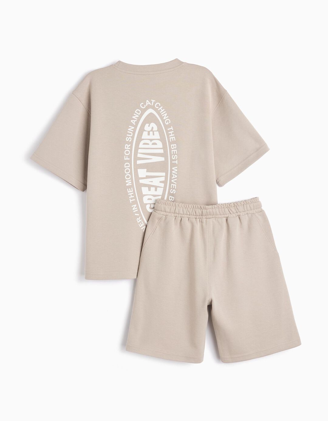 Conjunto T-Shirt e Calções, Menino, Cinzento