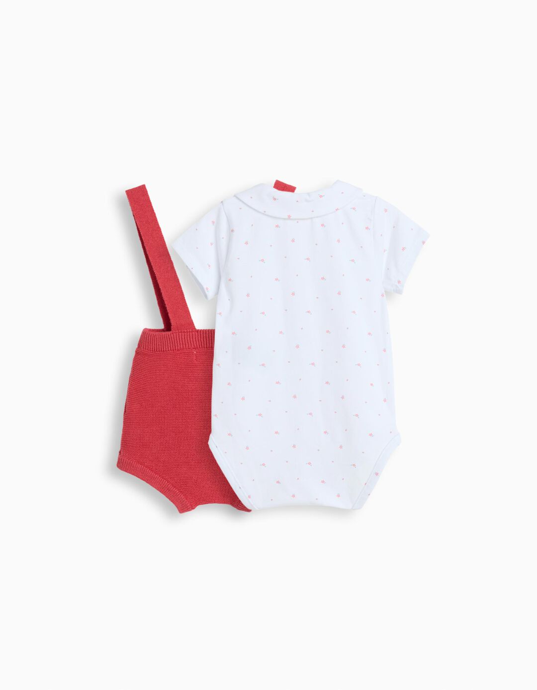 Conjunto Body e Macac&atilde;o, Rec&eacute;m-Nascido, Vermelho