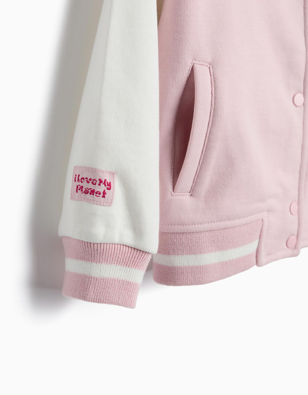 Casaco Bomber, Menina, Rosa Claro 