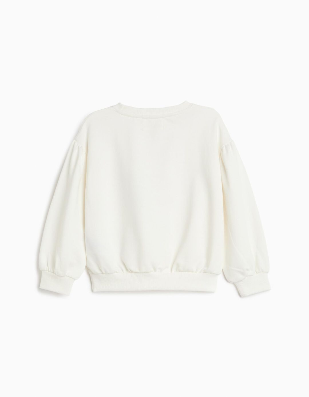 Sweatshirt De Felpa Estampada, Menina, Branco