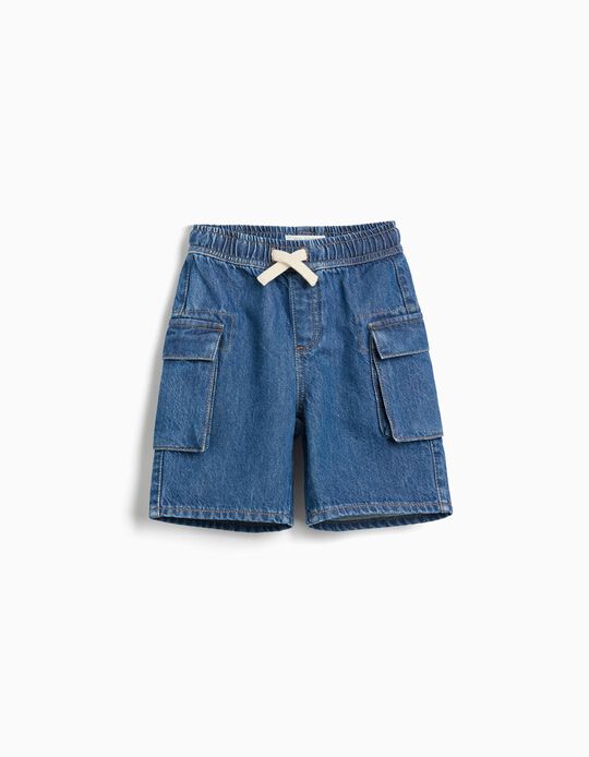 Comprar Online Calções Cargo, Menino, Azul