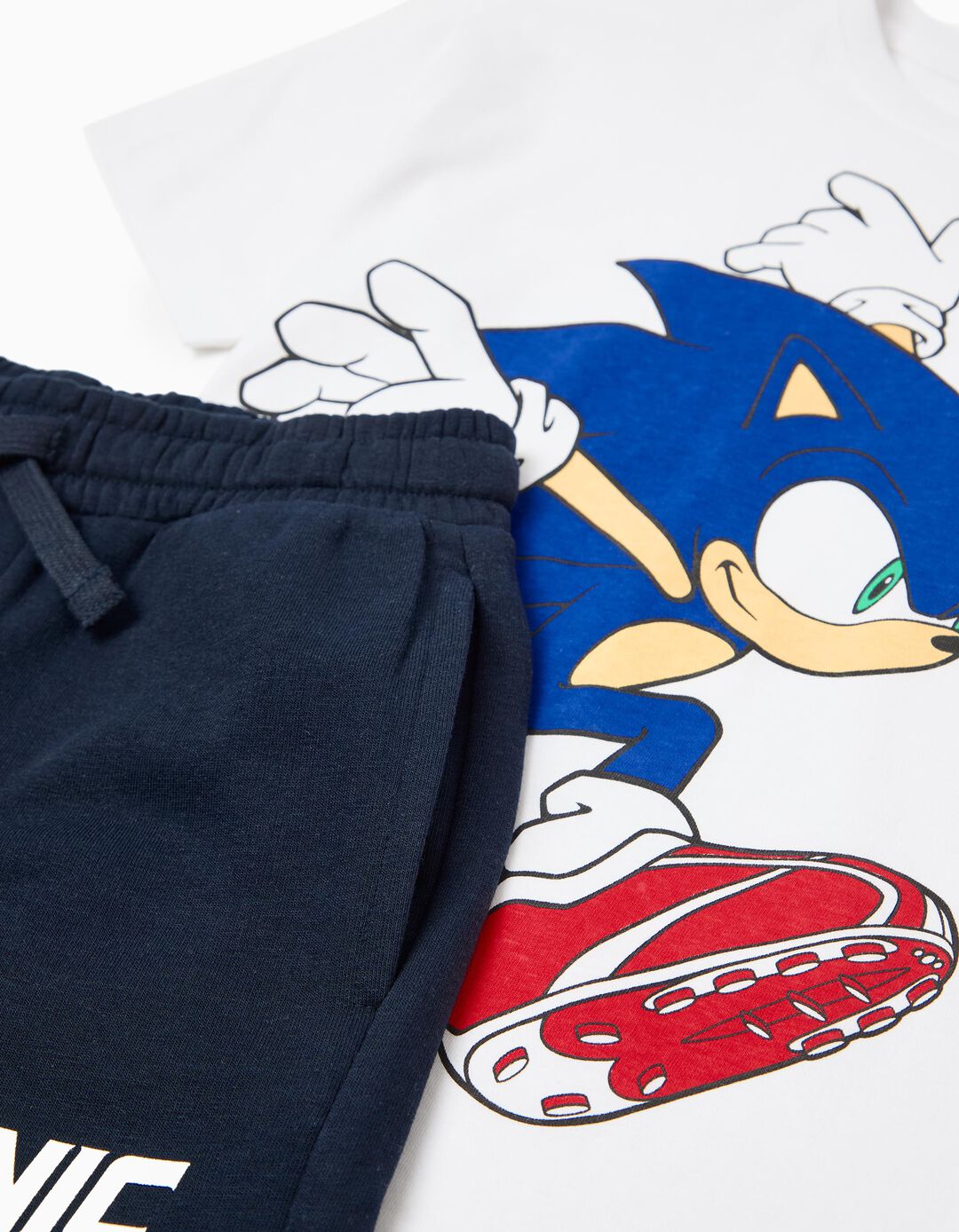 Conjunto T-shirt e Cal&ccedil;&otilde;es 'Sonic', Menino, Azul Escuro