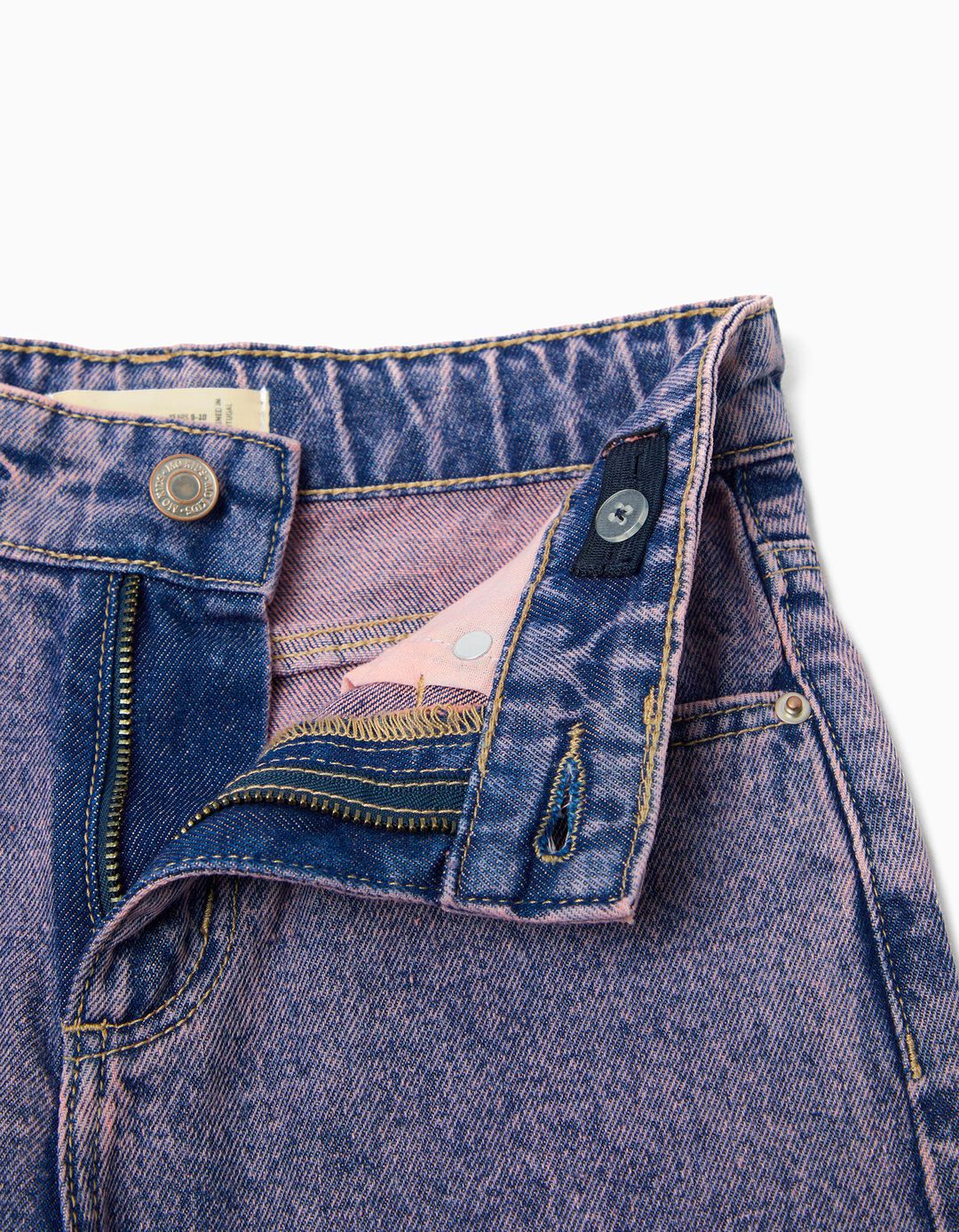 Cal&ccedil;as de Ganga 'Wide Leg', Menina, Rosa Claro