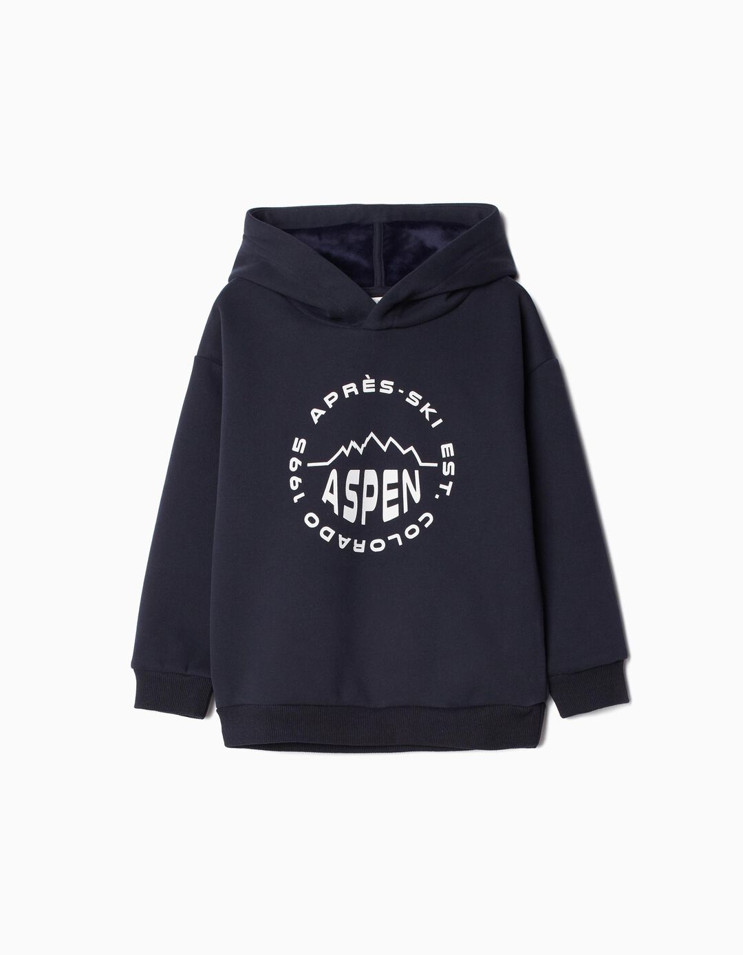Sweatshirt de Felpa Capuz, Menino, Azul Escuro