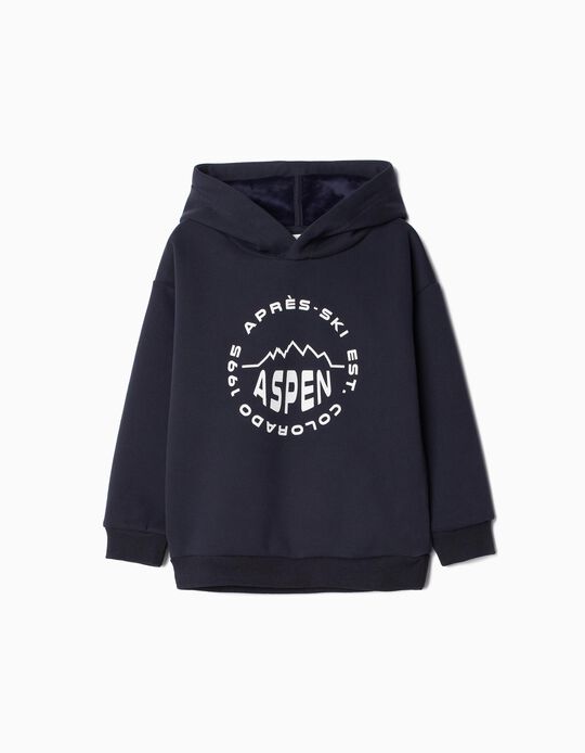 Comprar Online Sweatshirt de Felpa Capuz, Menino, Azul Escuro