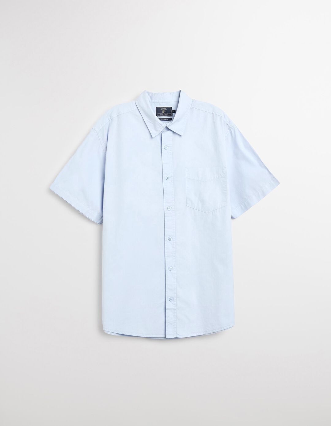 Camisa Manga Curta, Homem, Azul Claro 