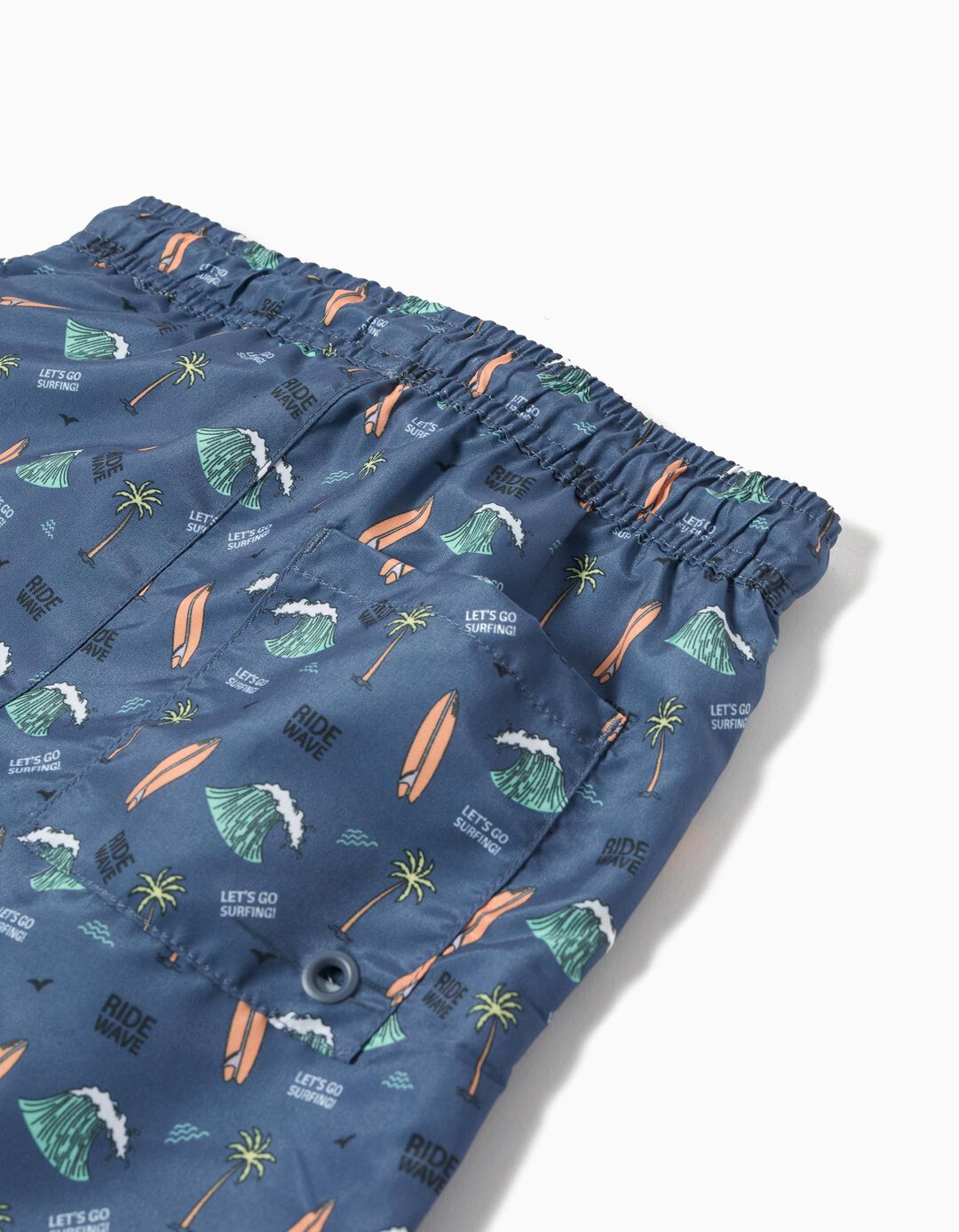 Calções de Banho Estampados, Menino, Azul Escuro 