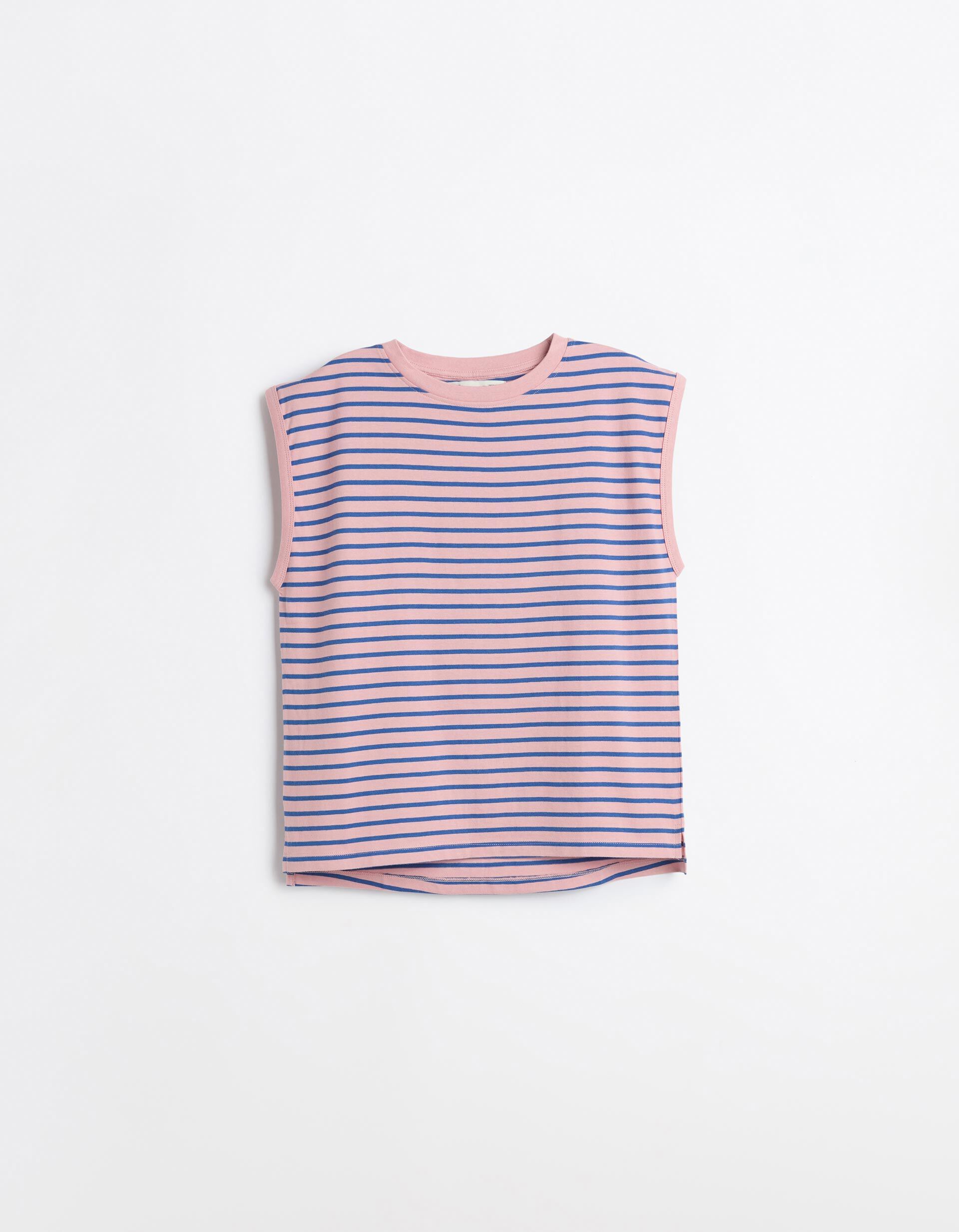 Comprar Online T-shirt &Agrave;s Riscas, Mulher, Rosa