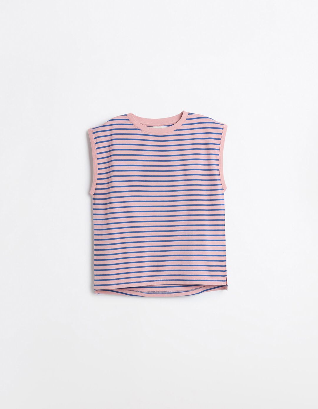 T-shirt &Agrave;s Riscas, Mulher, Rosa