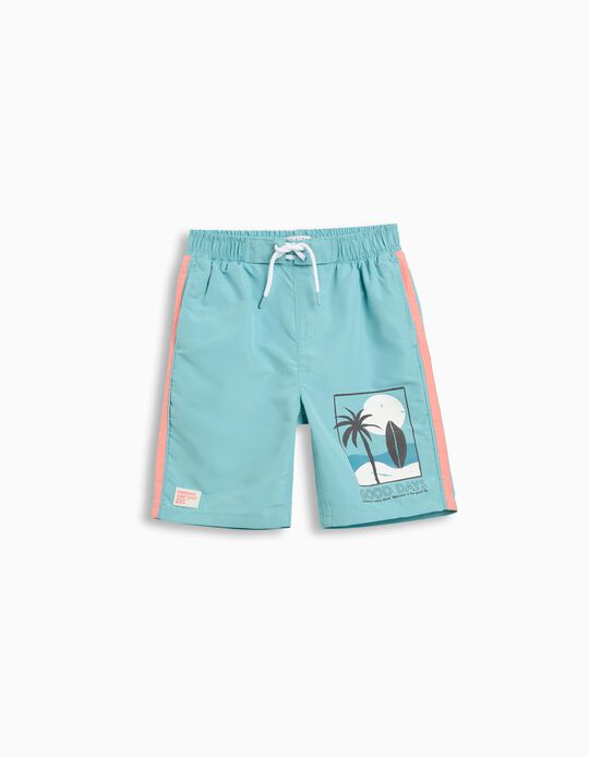 Comprar Online Calções de Banho Print, Menino, Azul Claro