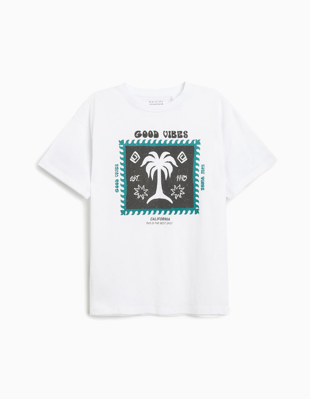 T-shirt Print, Menino, Branco