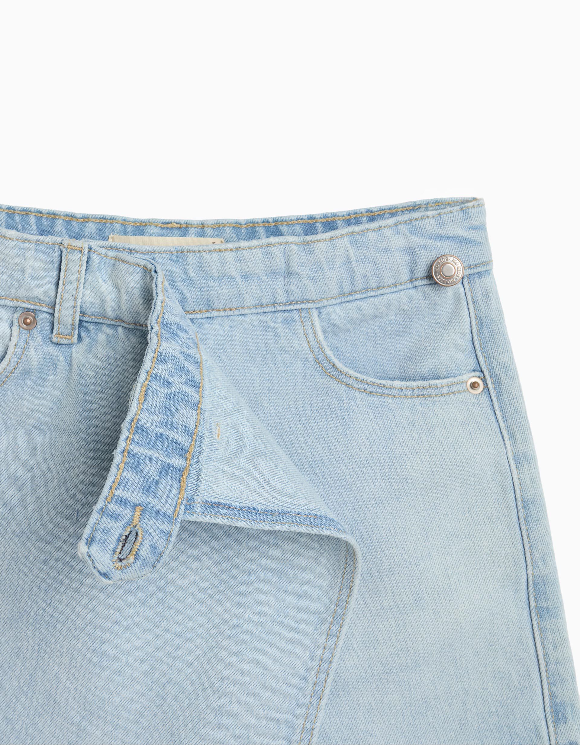 Comprar Online Saia-Cal&ccedil;&atilde;o de Ganga, Menina, Azul Claro