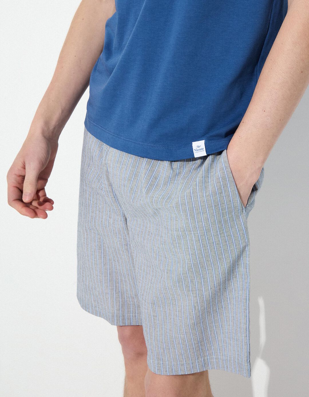 Pijama, Homem, Azul