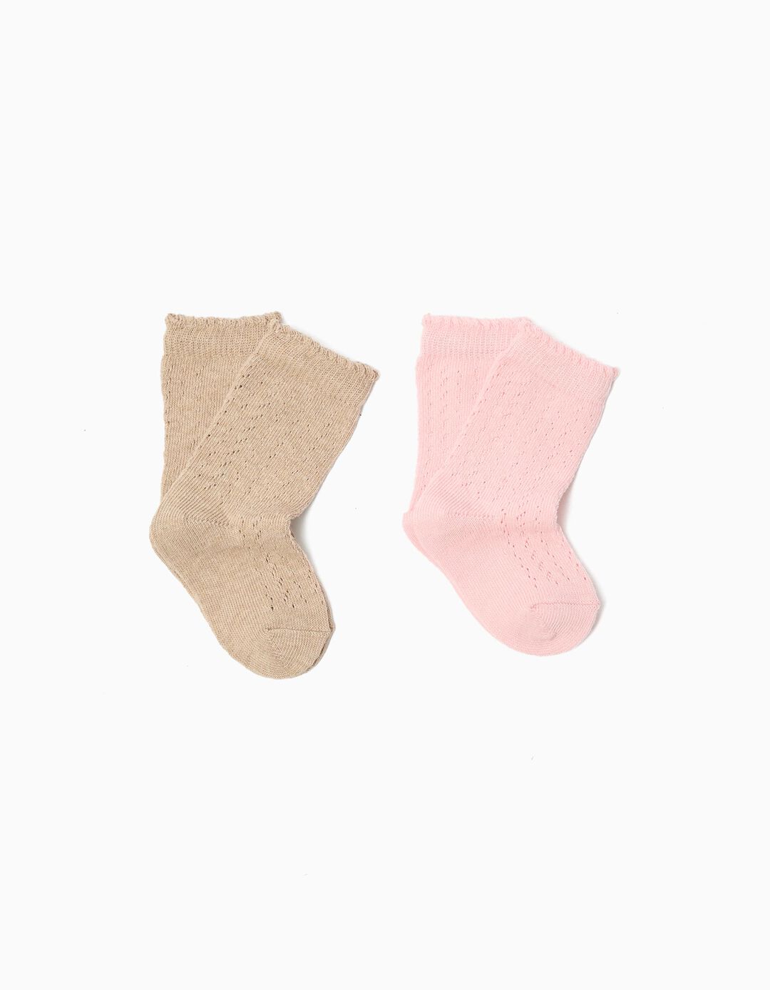 Pack 2 Pares de Meias, Menina, Rosa Claro