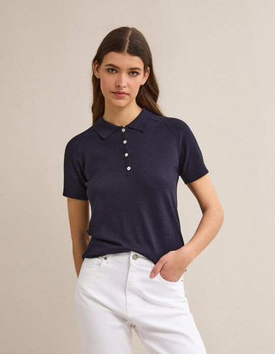 Comprar Online Polo de Malha, Mulher, Azul Escuro