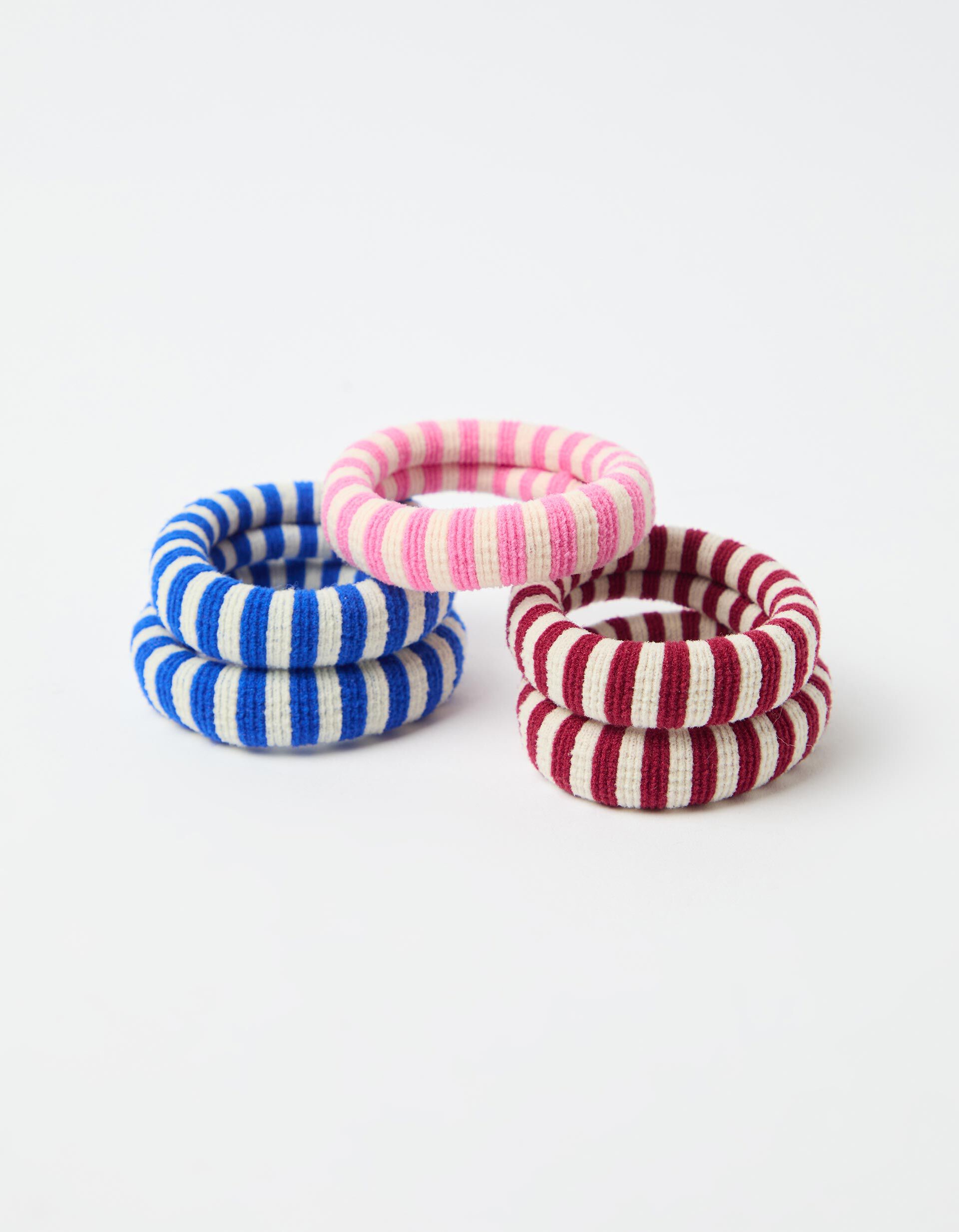 Comprar Online Pack 5 El&aacute;sticos &agrave;s Riscas, Mulher, Multicolor