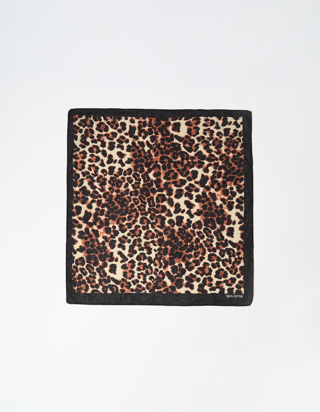 Lenço com Padrão Leopardo, Mulher, Castanho