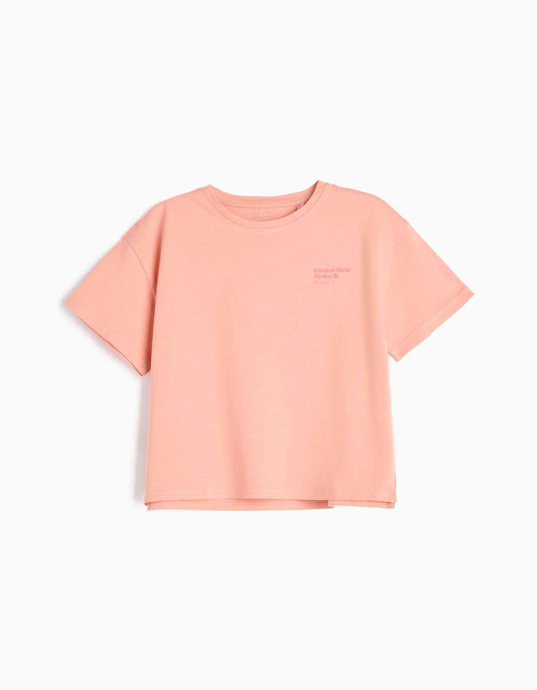 T-shirt Estampado, Menina, Laranja Claro