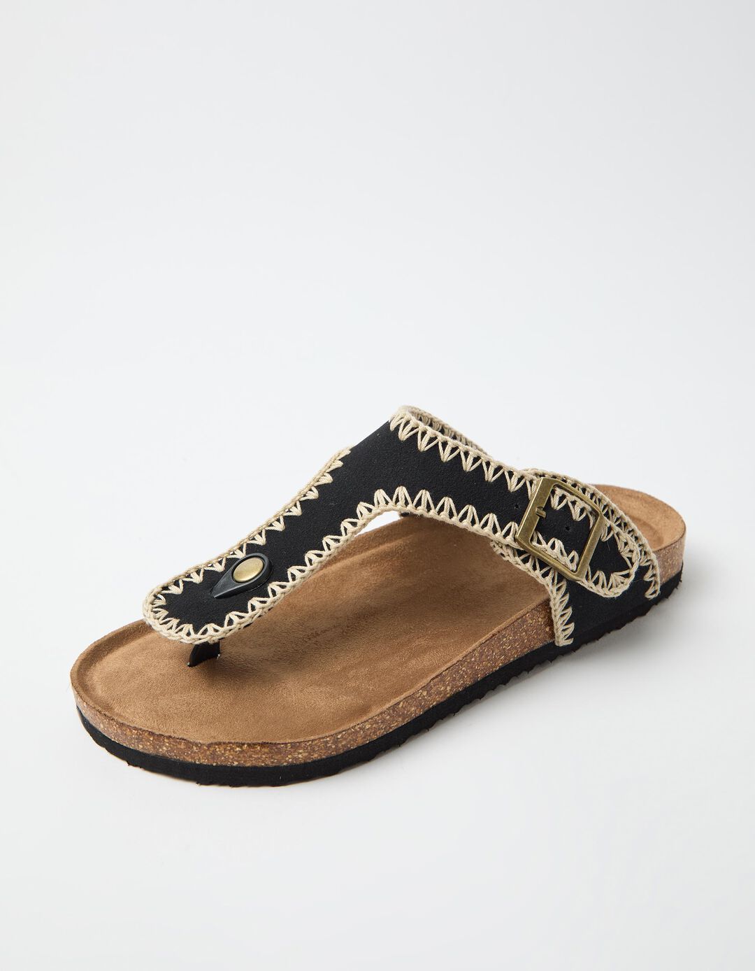 Sand&aacute;lias Crochet, Mulher, Preto