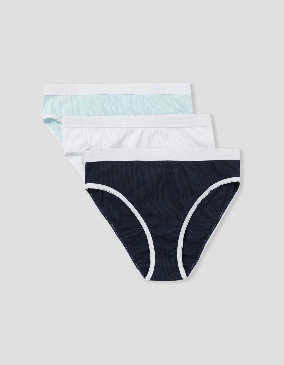 Pack 3 Cuecas Caneladas, Mulher, Multicor