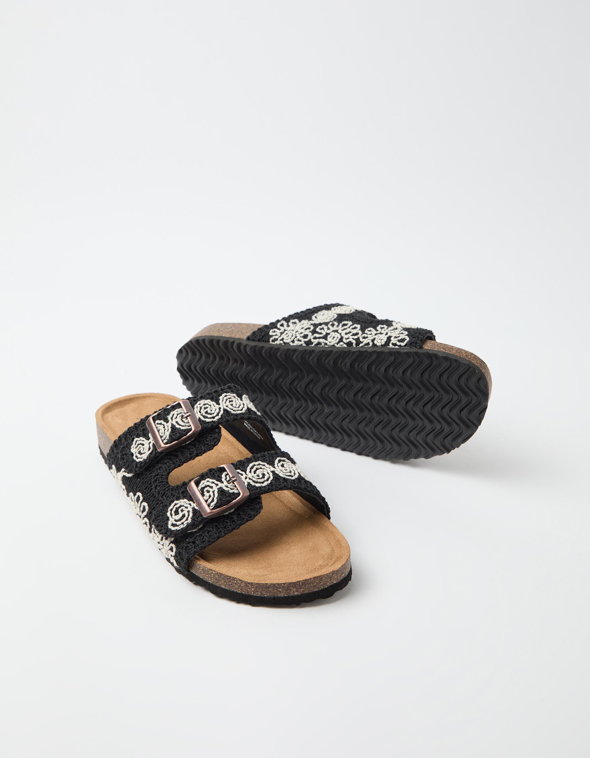 Comprar Online Sand&aacute;lias Crochet, Mulher, Preto
