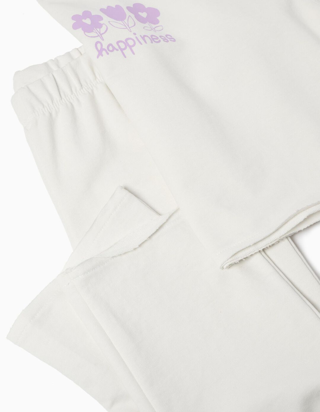 Conjunto T-shirt e Calças, Menina, Branco 