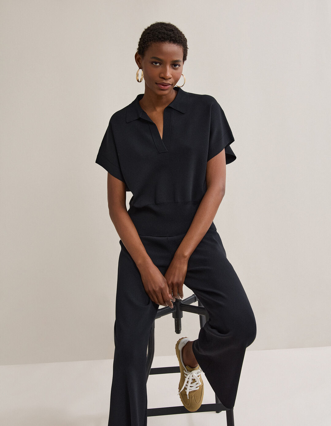 Polo de Malha, Mulher, Preto