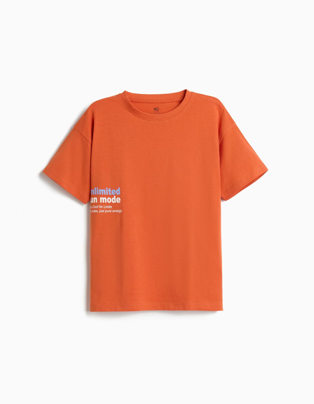 T-shirt Estampada, Menino, Laranja Escuro