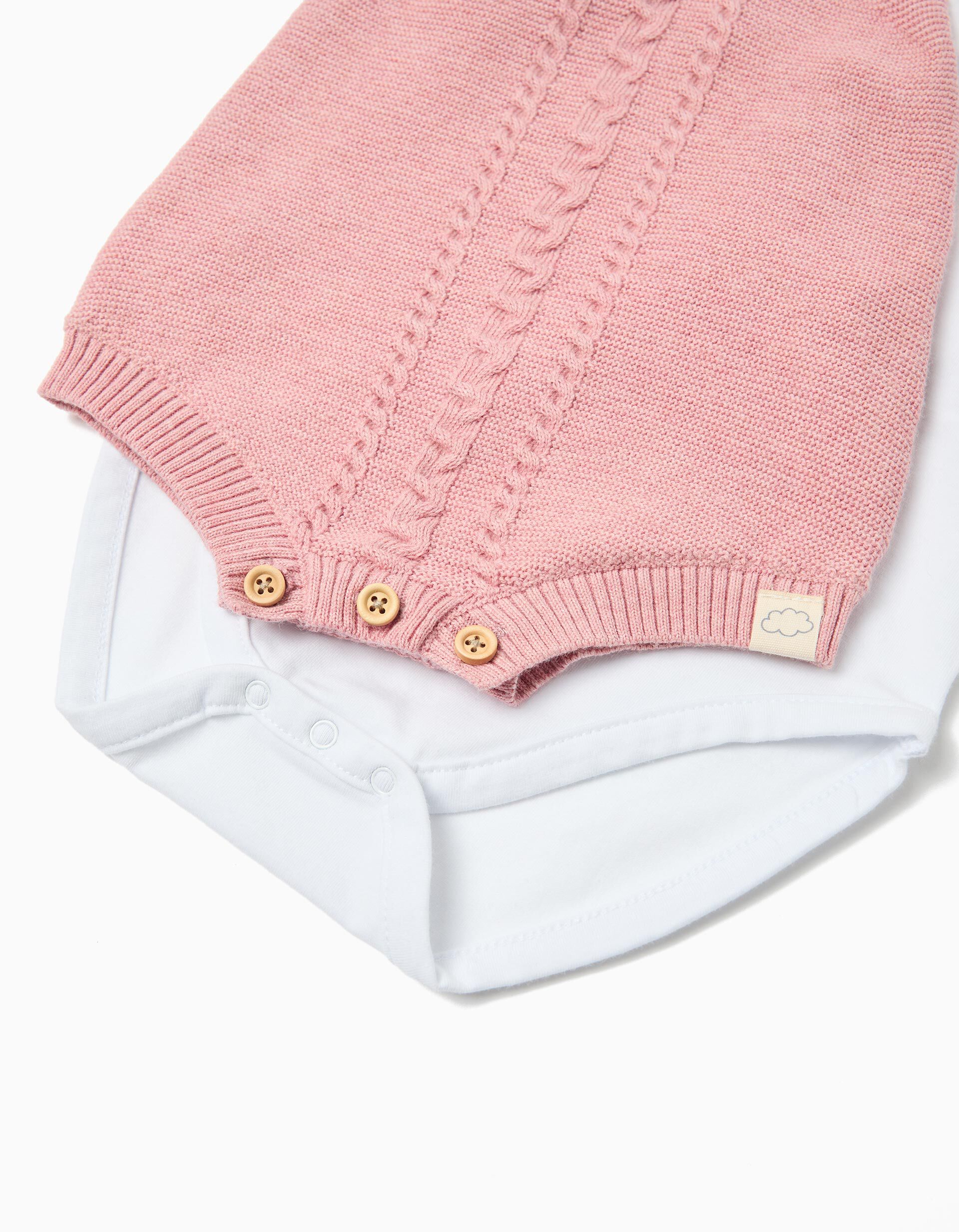 Comprar Online Conjunto Body e Macac&atilde;o, Rec&eacute;m-Nascido, Rosa Claro