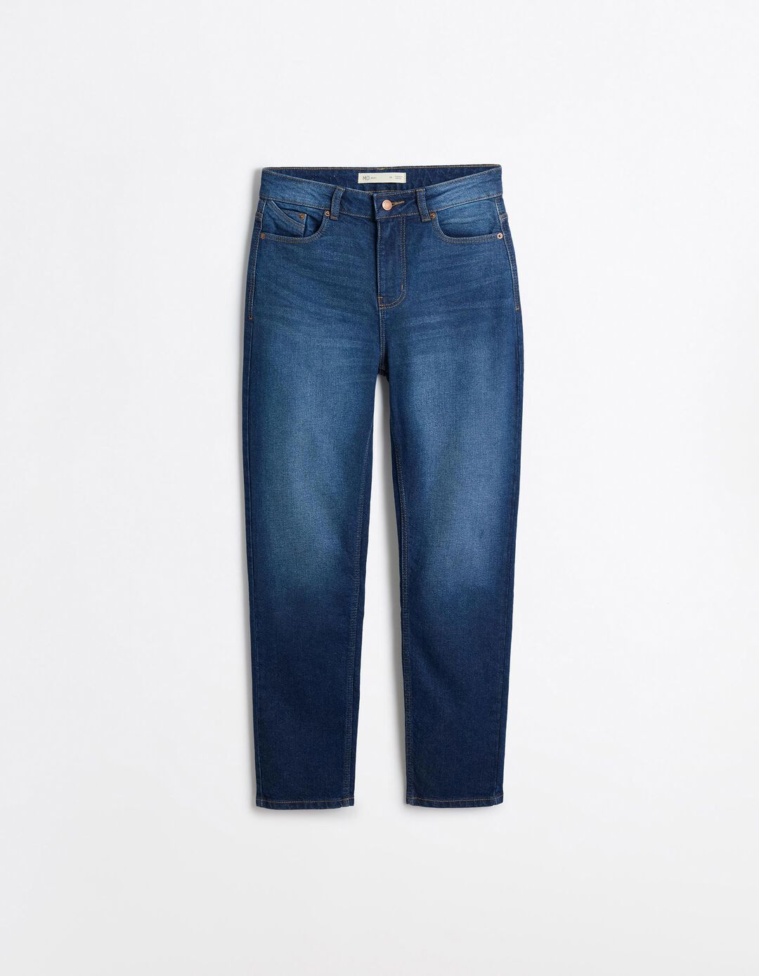 Cal&ccedil;as de Ganga 'Tapered Mom Fit', Mulher, Azul Escuro