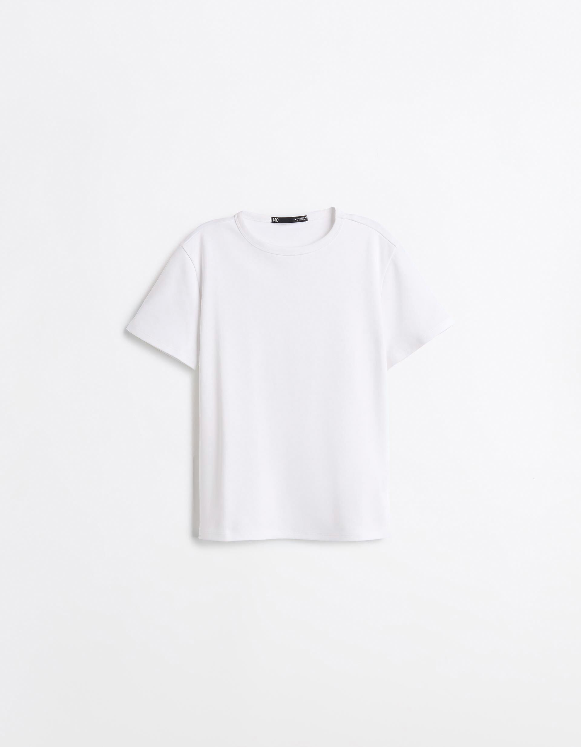 Comprar Online T-shirt Interlock Manga Curta, Mulher, Branco