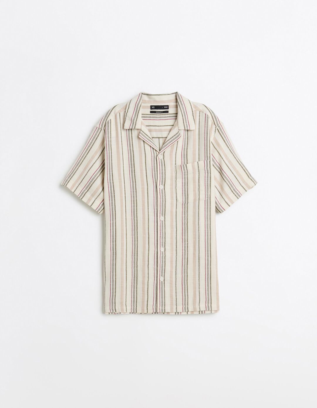 Camisa Riscas, Homem, Bege