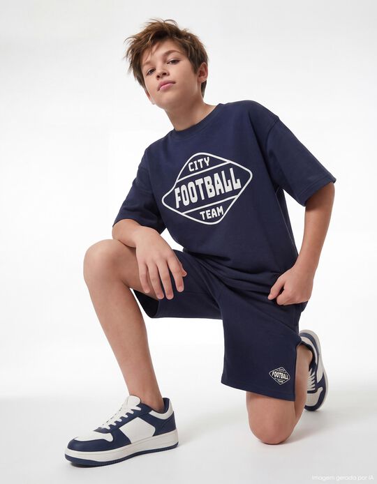Comprar Online Conjunto T-shirt e Cal&ccedil;&otilde;es, Menino, Azul Escuro