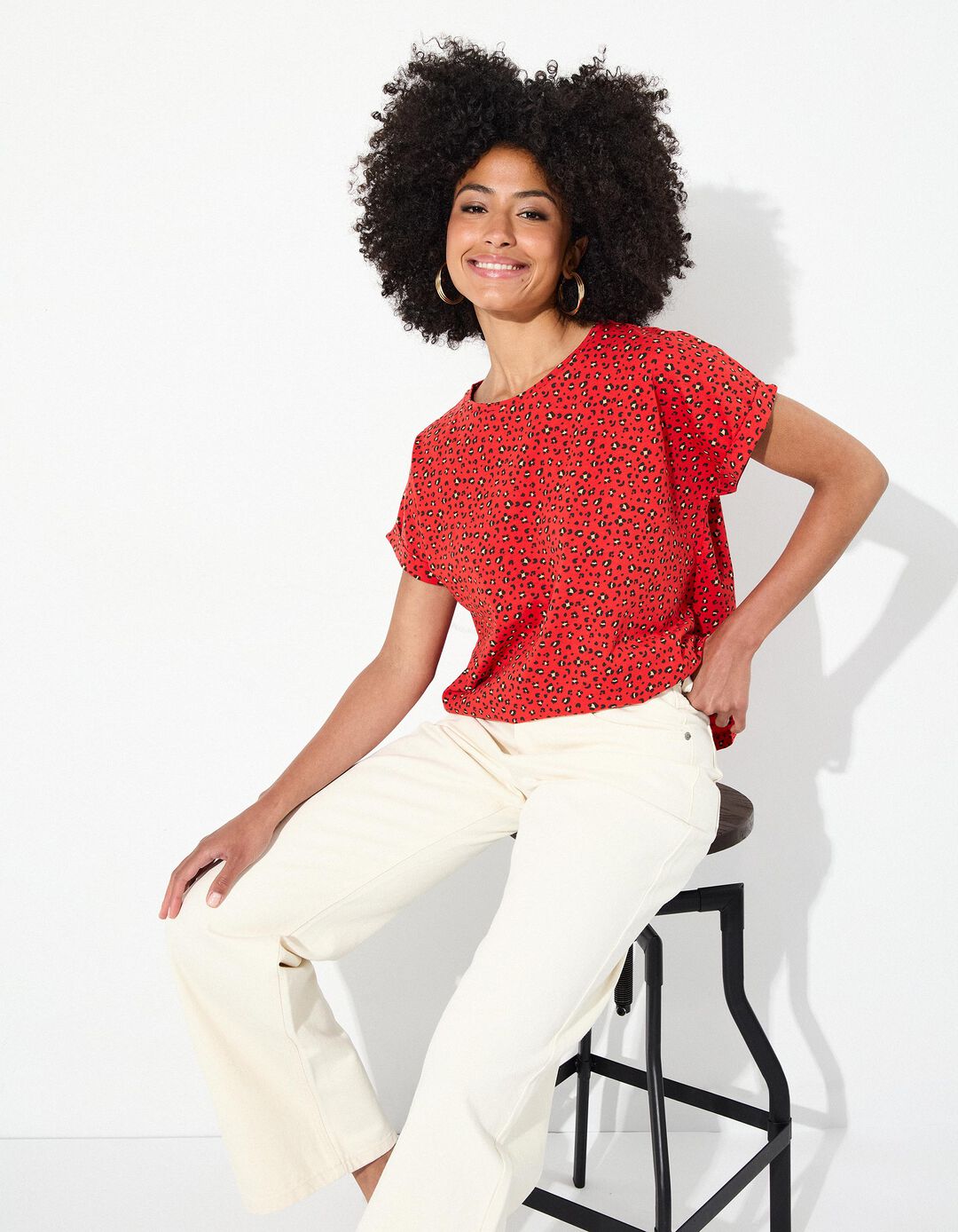T-shirt, Mulher, Vermelho Claro 