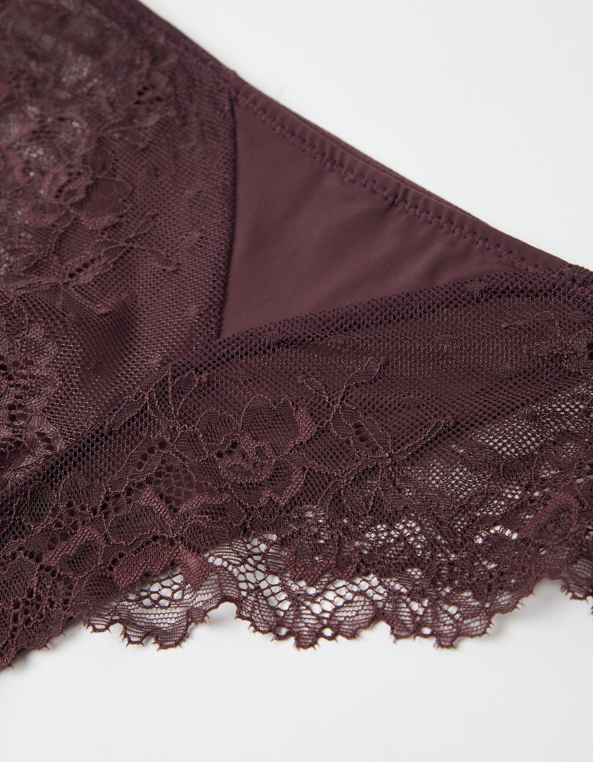 Comprar Online Cuecas Brasileiras com Renda, Mulher, Vermelho Escuro