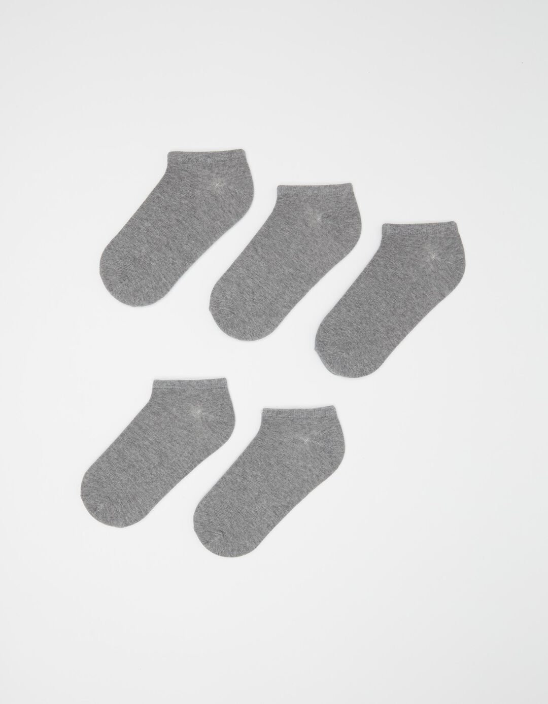 Pack 5 Pares de Meias Invisíveis, Homem, Cinzento Claro