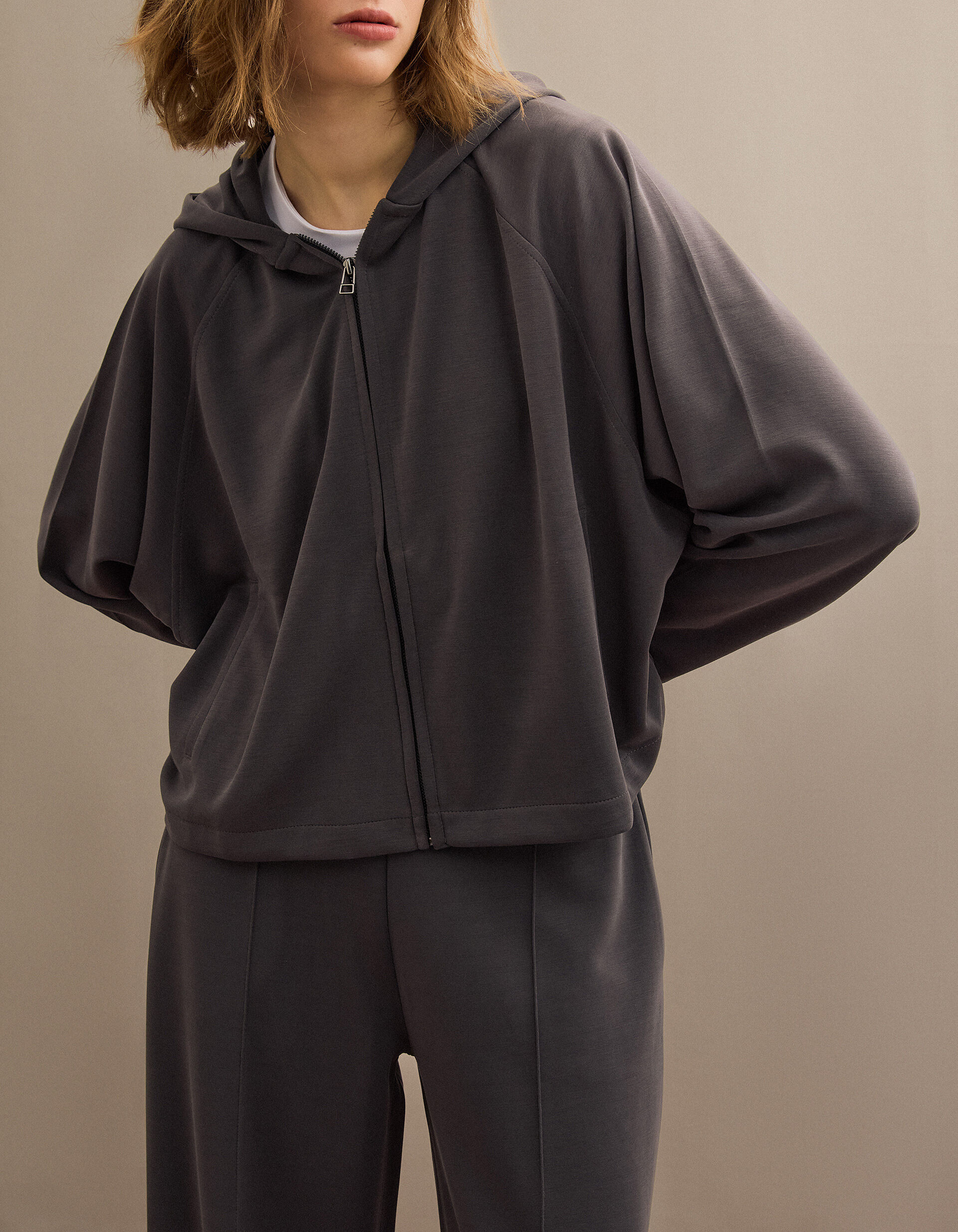 Comprar Online Casaco com Capuz, Mulher, Cinzento