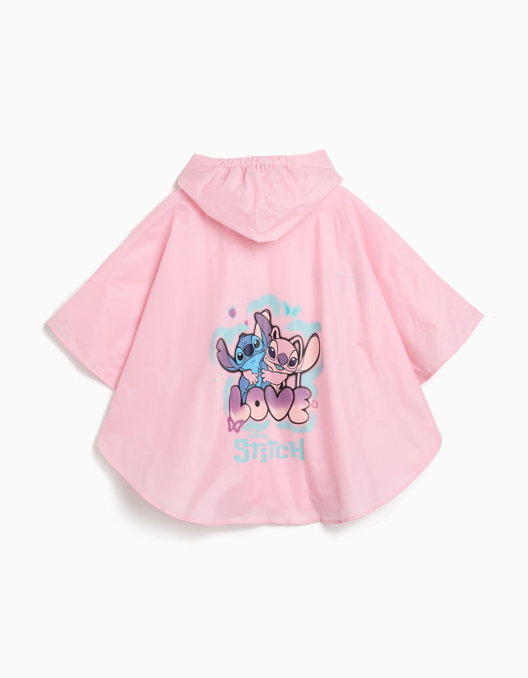 Poncho Impermeável 'Stitch', Menina, Rosa