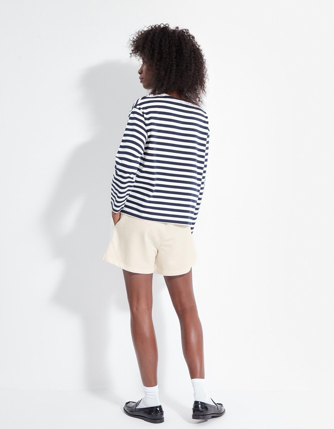 Calções Fleece, Mulher, Bege Claro