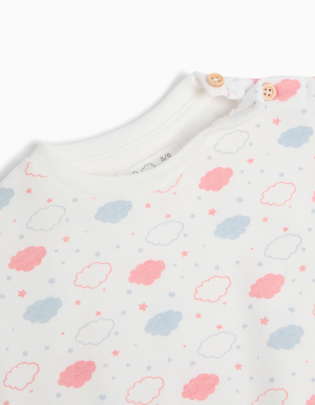 Sweatshirt de Felpa Estampada, Recém-nascido, Branco