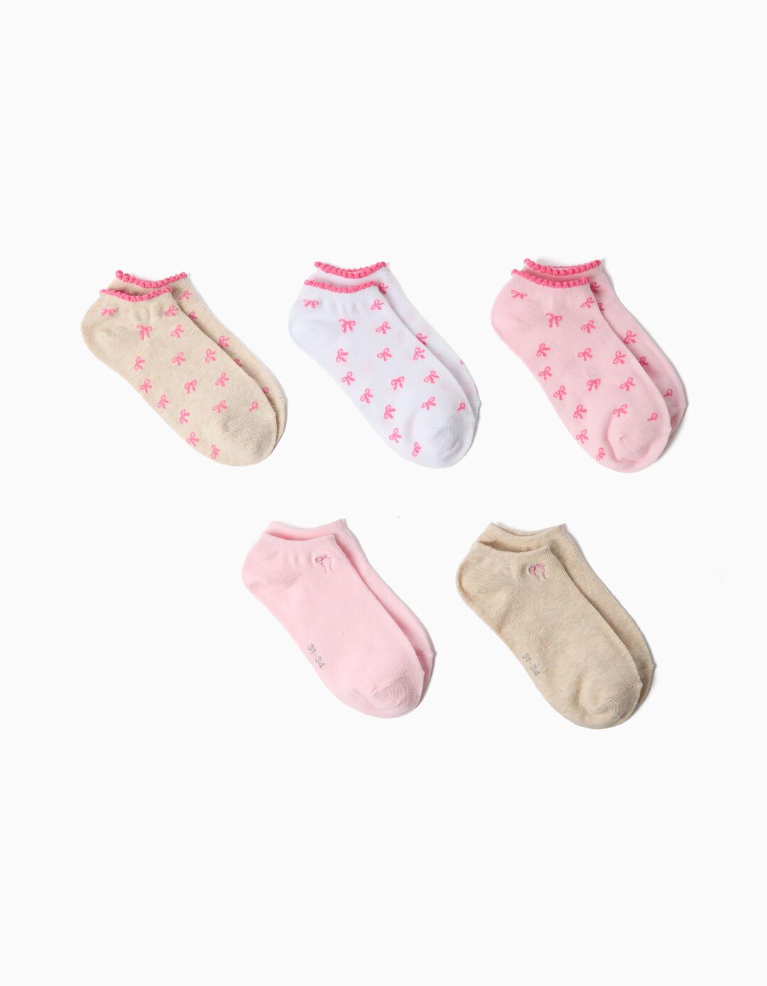 Pack 5 Pares de Meias, Menina, Multicor