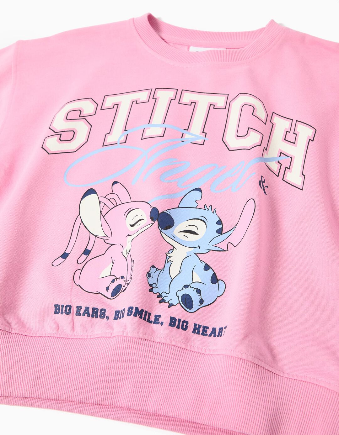 Sweatshirt de Felpa 'Stitch', Menina, Rosa