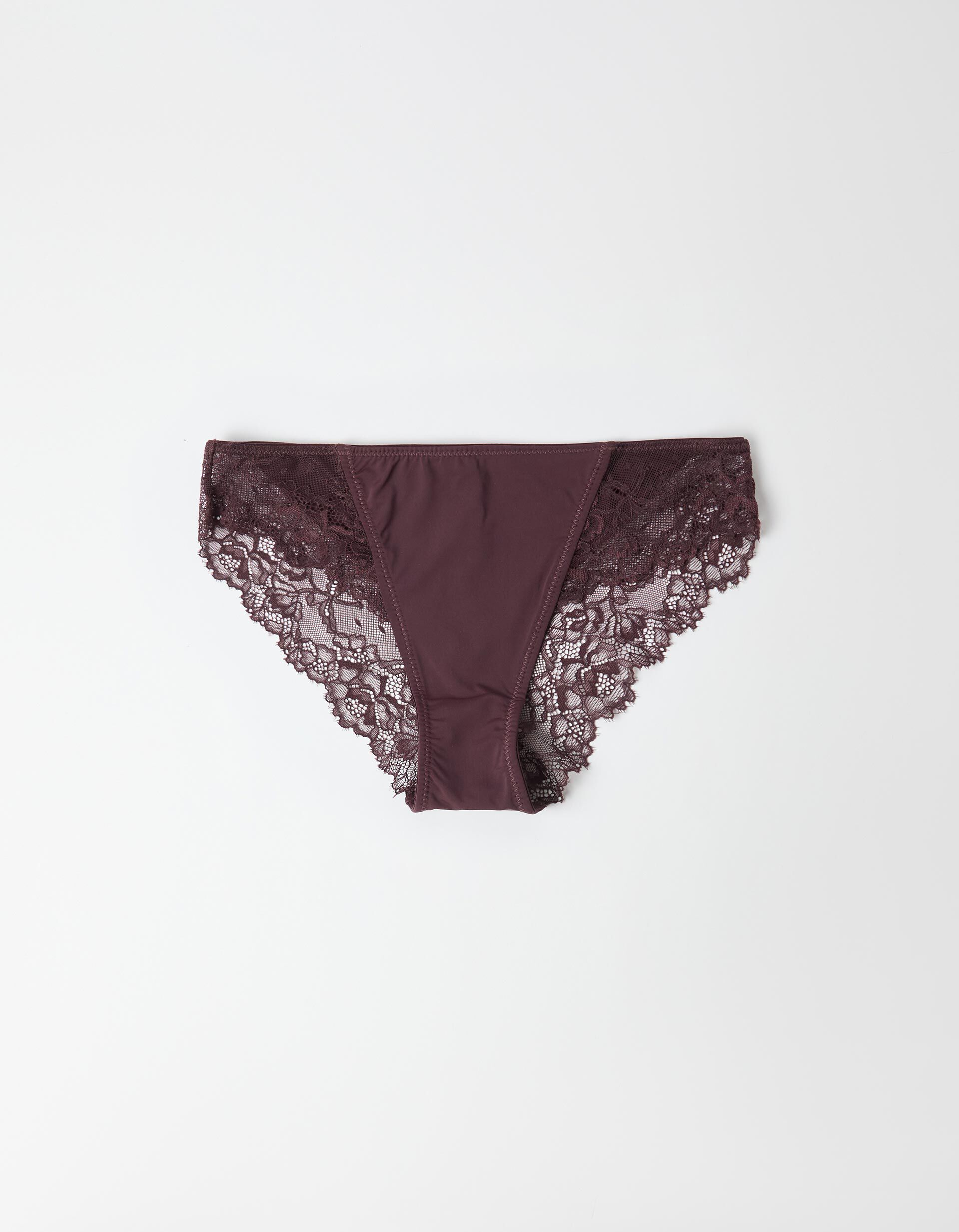 Comprar Online Cuecas Brief com Renda, Mulher, Vermelho Escuro