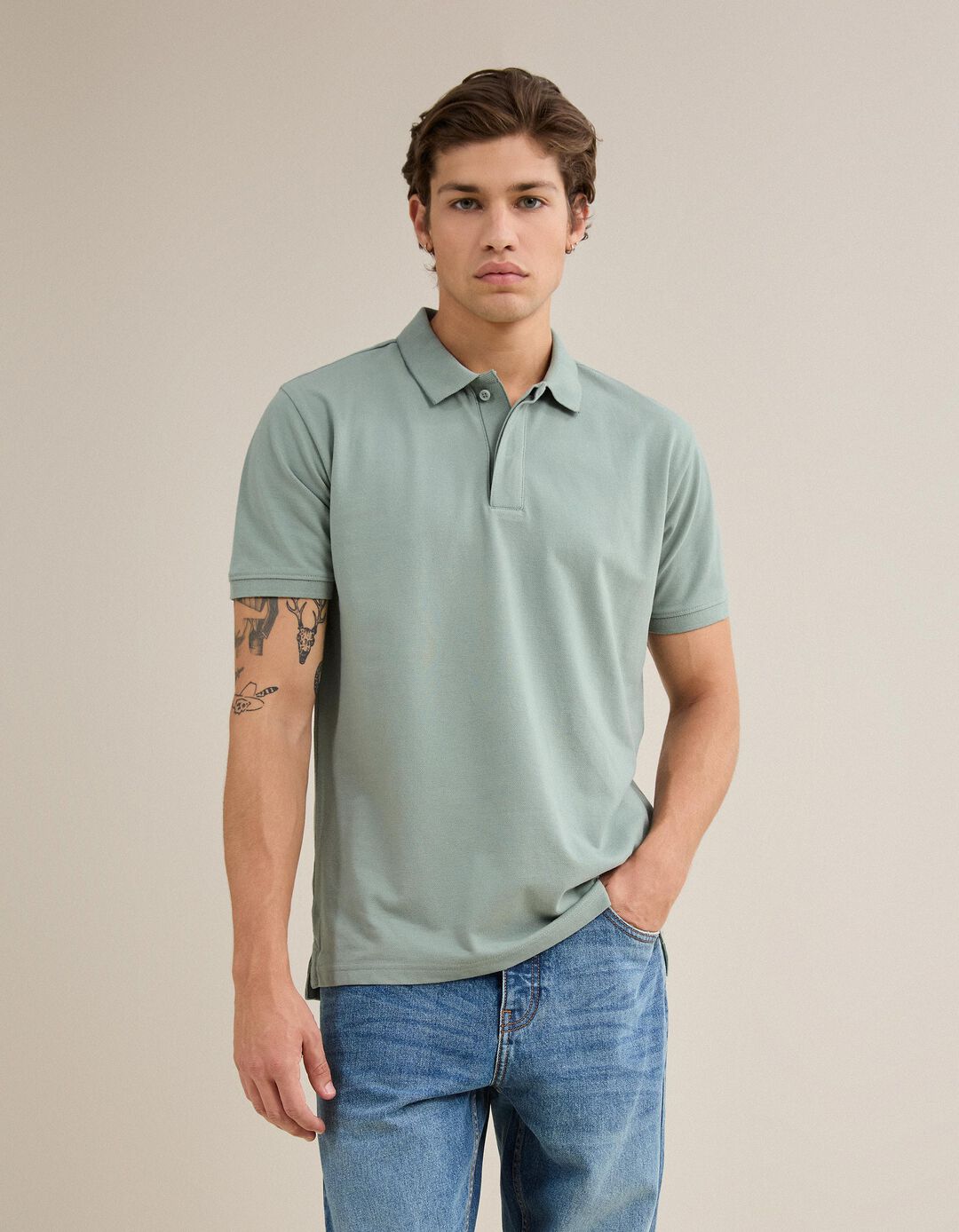 Polo Piquet, Homem, Verde Claro
